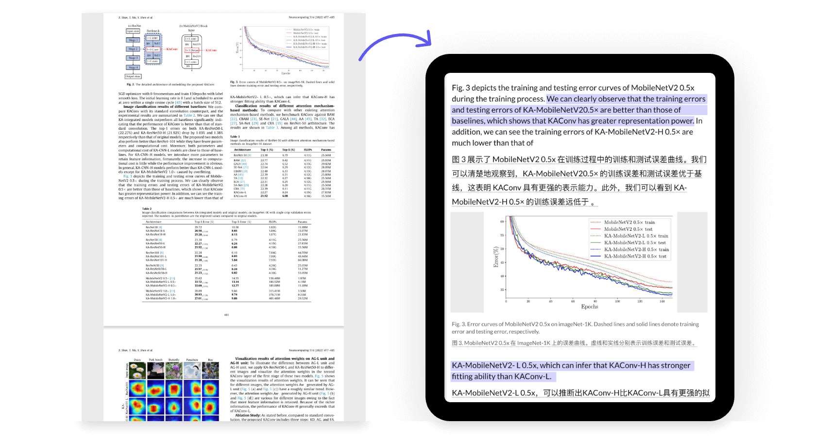 靠岸学术:PDF智能重排与对照翻译